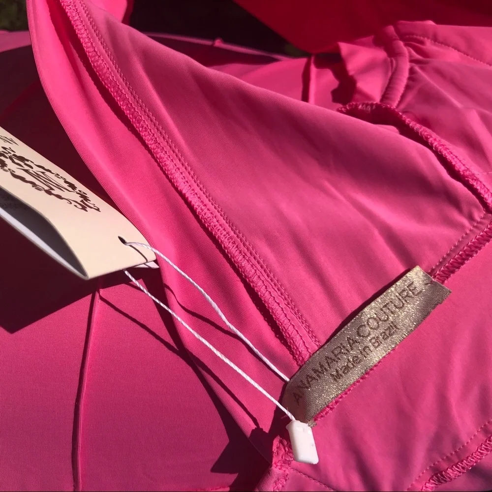 Pink AnaMaria Couture Mini Dress New with Tags - Picture 3 of 9